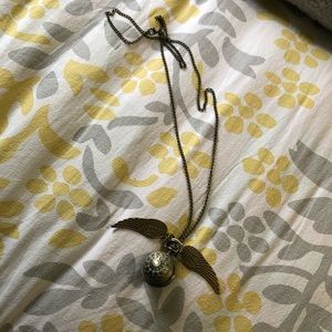 Golden snitch necklace